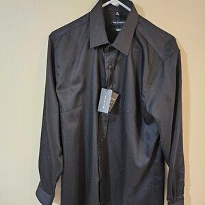 Bellissimo Men’s Black Dress Shirt - Size 16 Tall